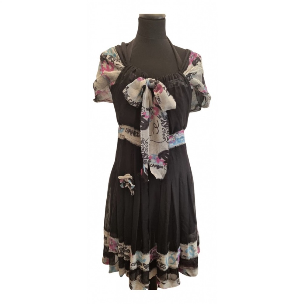 Vintage Chanel Silk Mid-length Dress